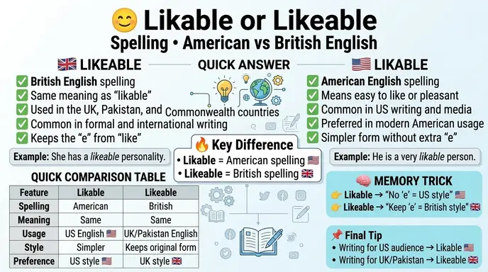 likable or likeable