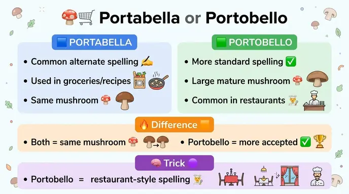 portabella or portobello