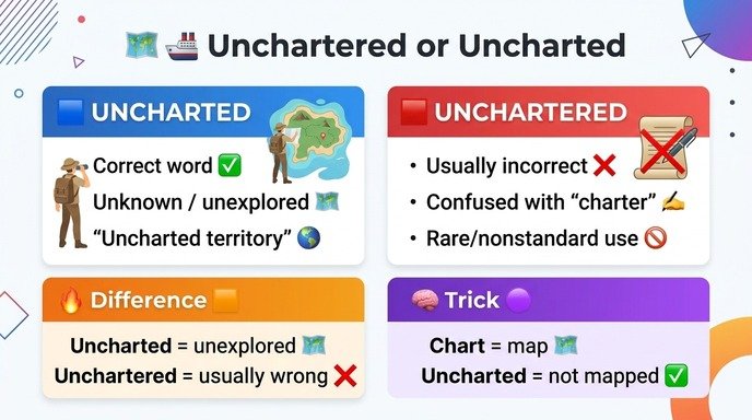 unchartered or uncharted