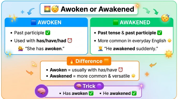 awoken or awakened