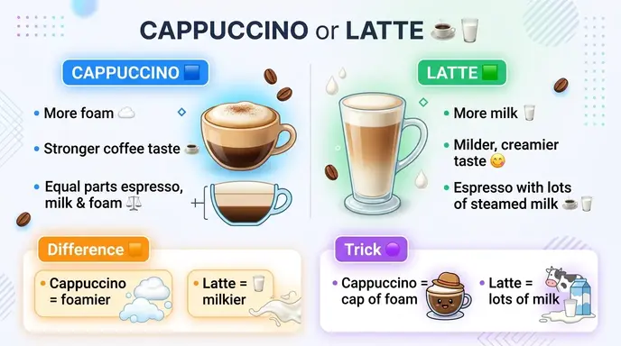 cappuccino or latte