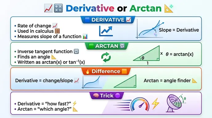 derivative or arctan