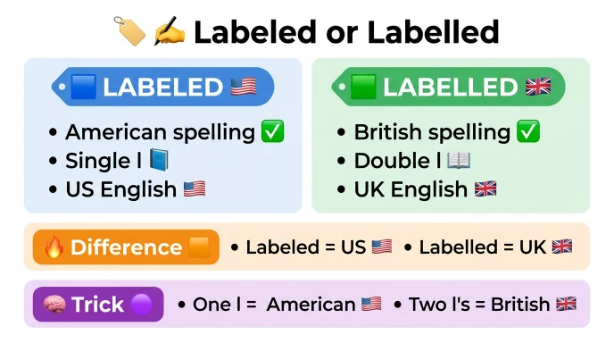 labeled or labelled