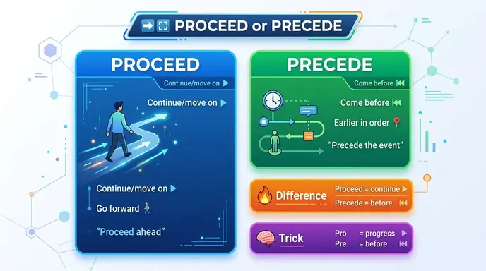 proceed or precede
