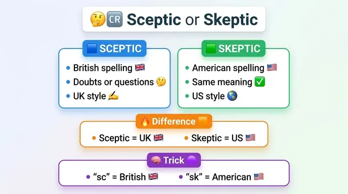 sceptic or skeptic
