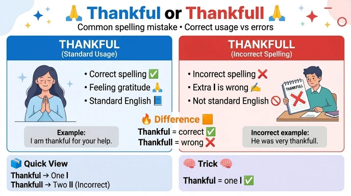 thankful or thankfull